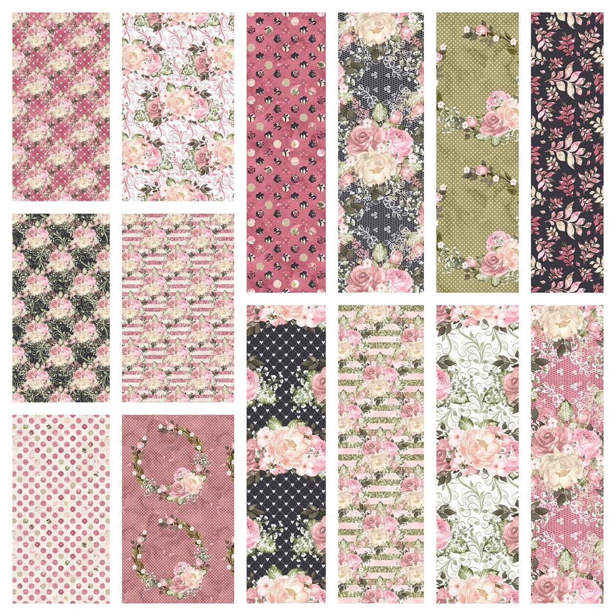 Secret Garden Fat Eighth Bundle - 14 Pieces