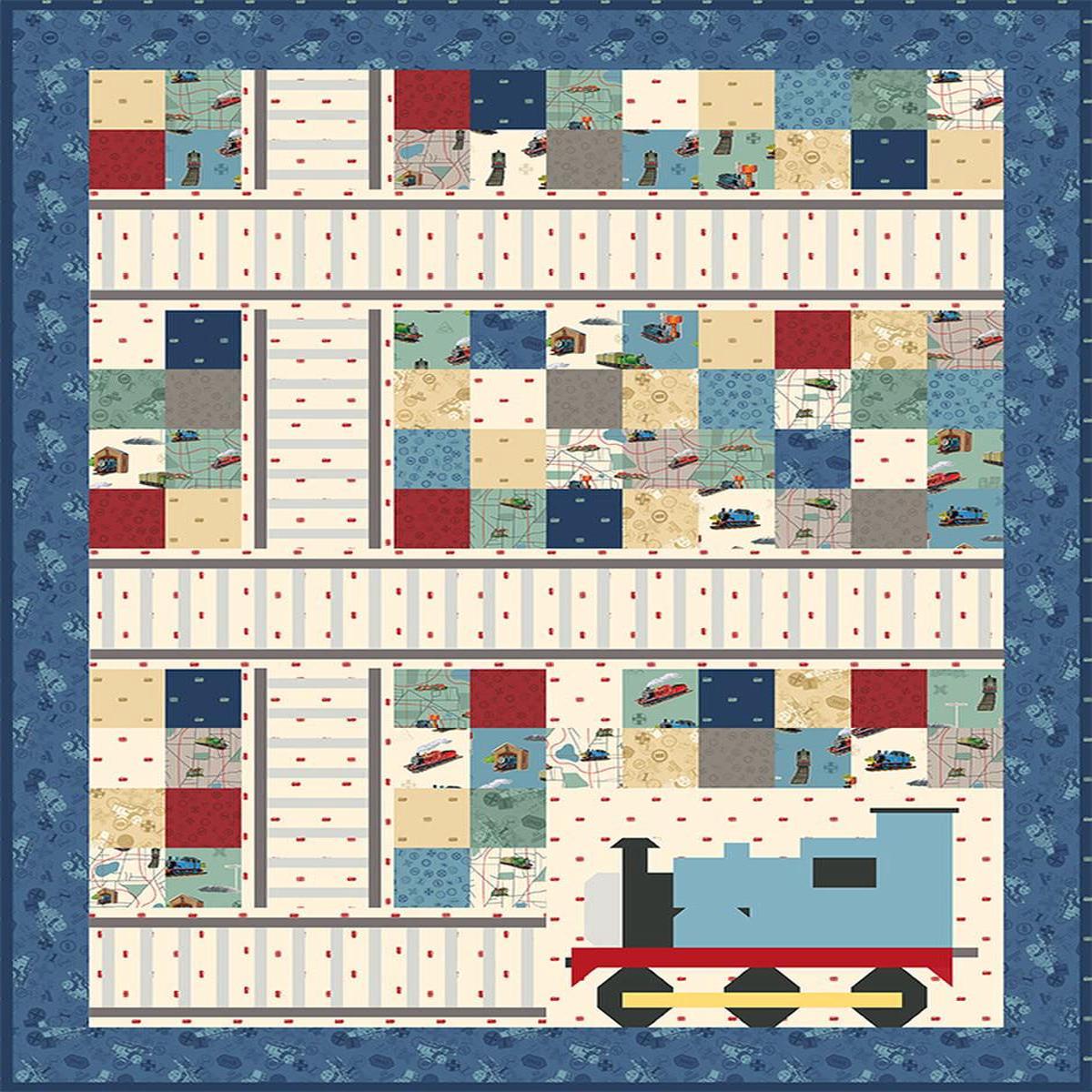 SALE Thomas the Tank Railway Quilt Boxed Kit - Riley Blake Designs Official Licensed Product - Quilting Cotton Fabric - Train