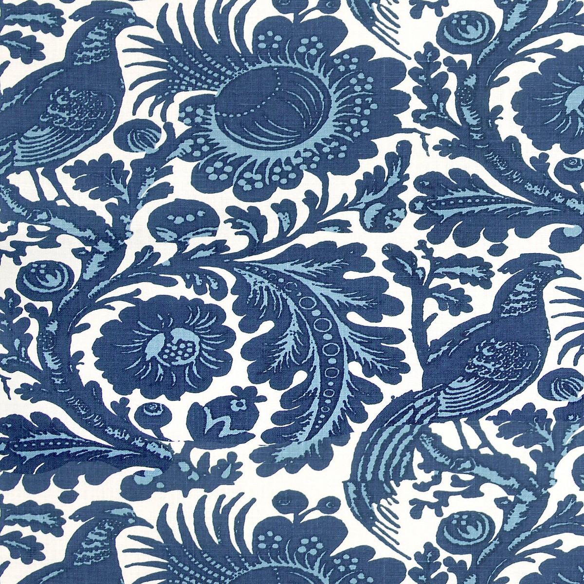 Spoleto | Outdoor - Light & Dark Blue On White by Scalamandre Fabric