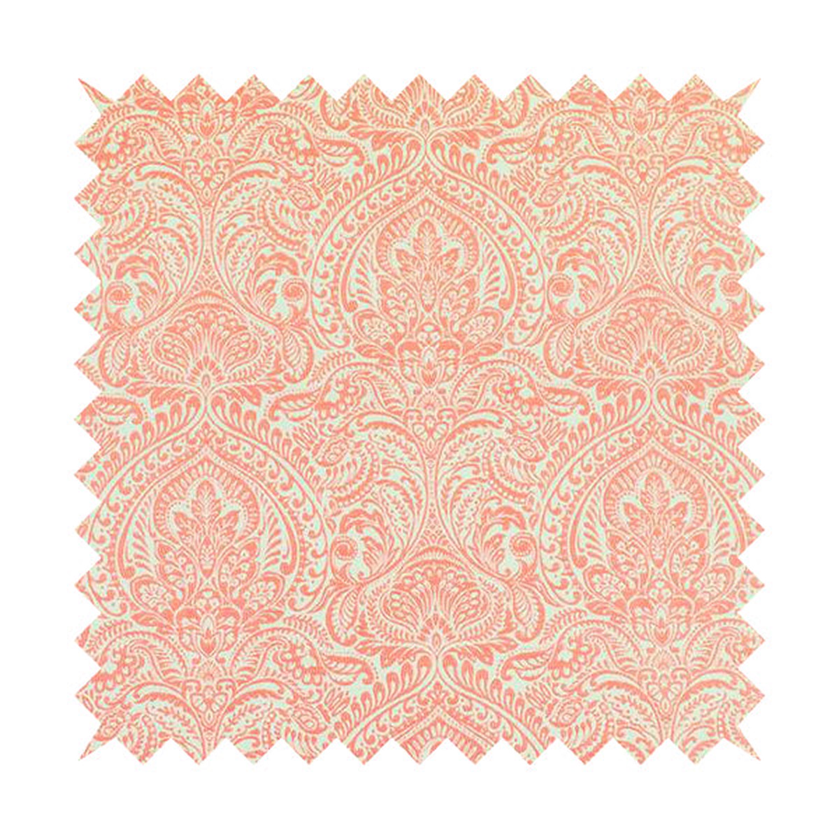 Zenith Collection In Smooth Chenille Finish Bright Fuschia Pink Colour Damask Pattern Upholstery Fabric CTR-205