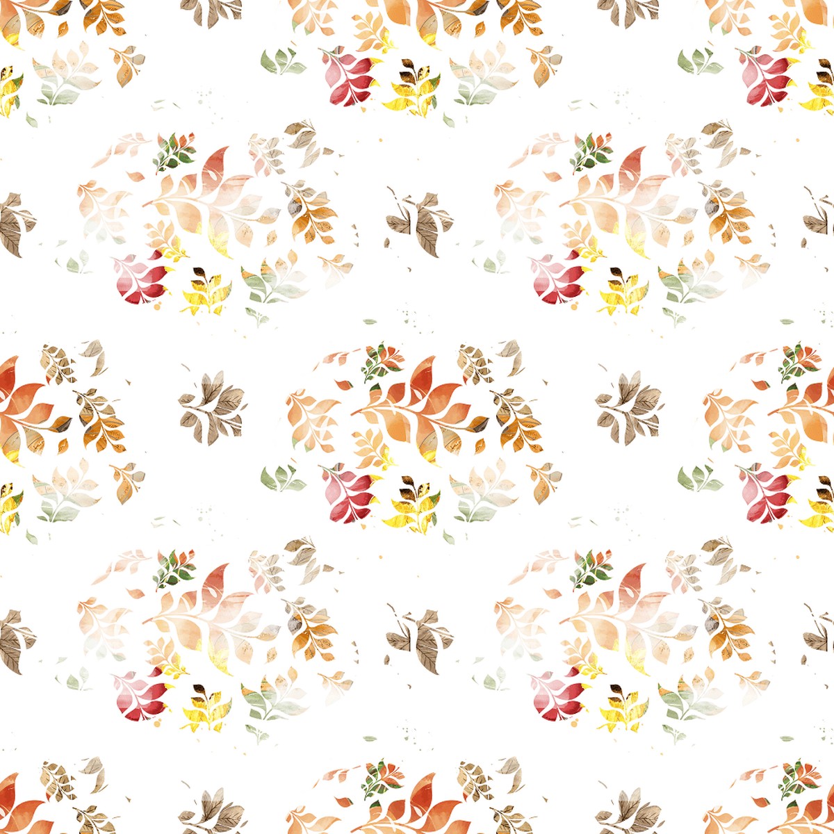 Fall Festival Floral Vines Fabric - White