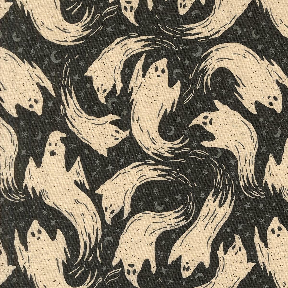 Moda Home Sweet Haunt - Ghostly Ghost Midnight 20914 17