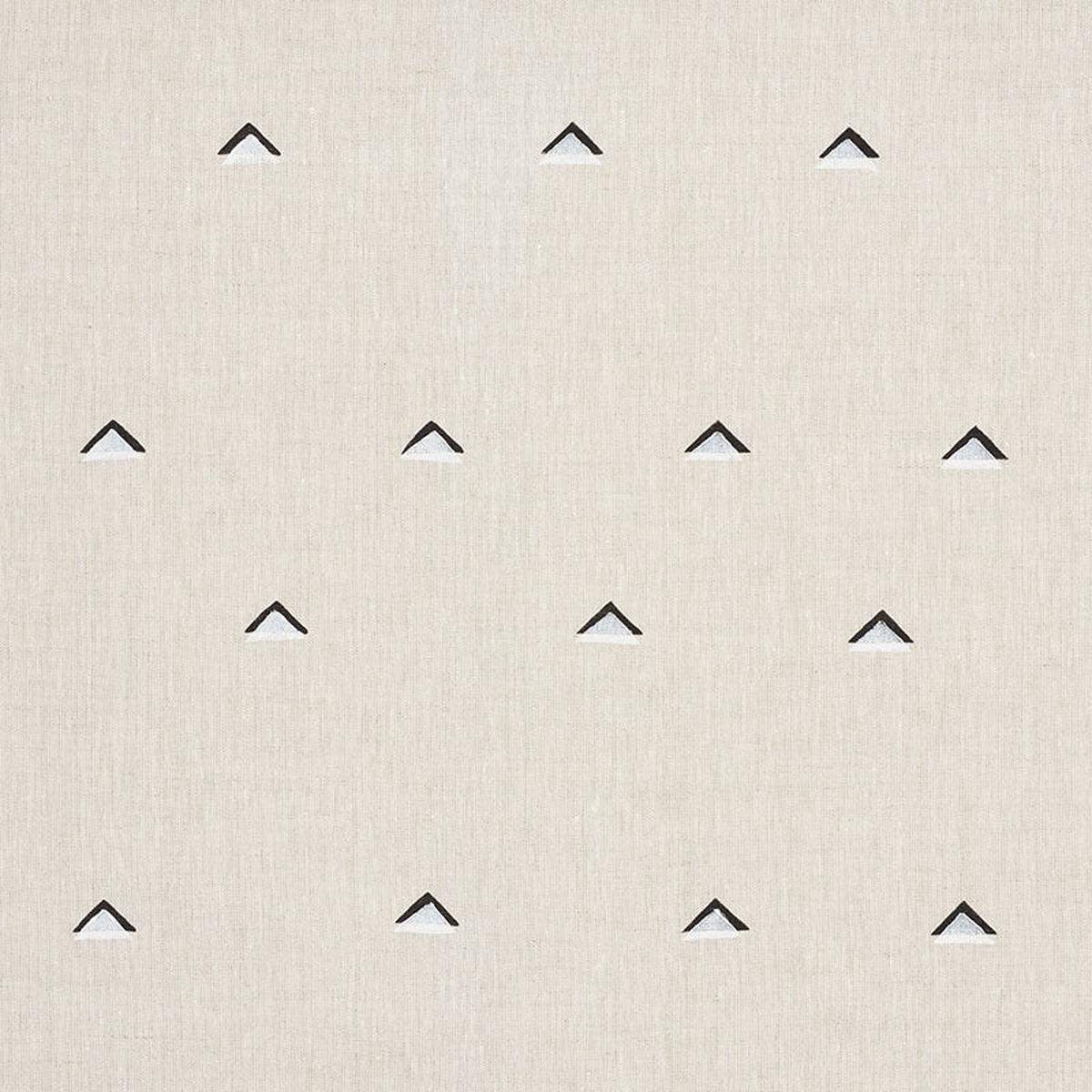 Overlapping Triangles Hand Print - Black & White - Schumacher 74020 Fabric