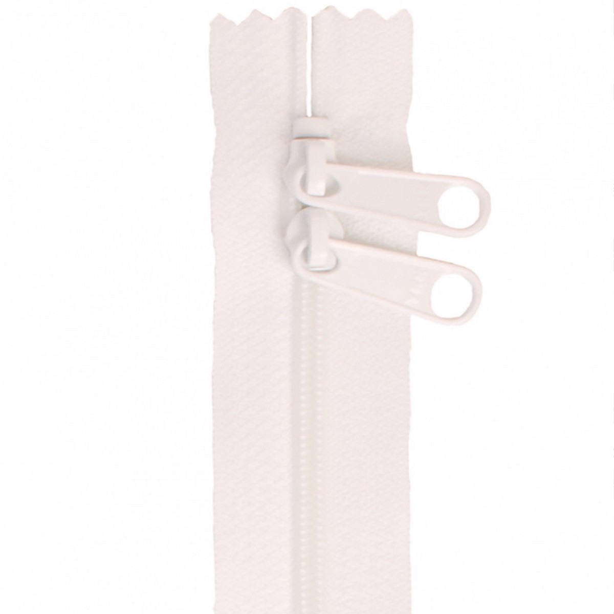 By Annie 30" zipper Double slider White