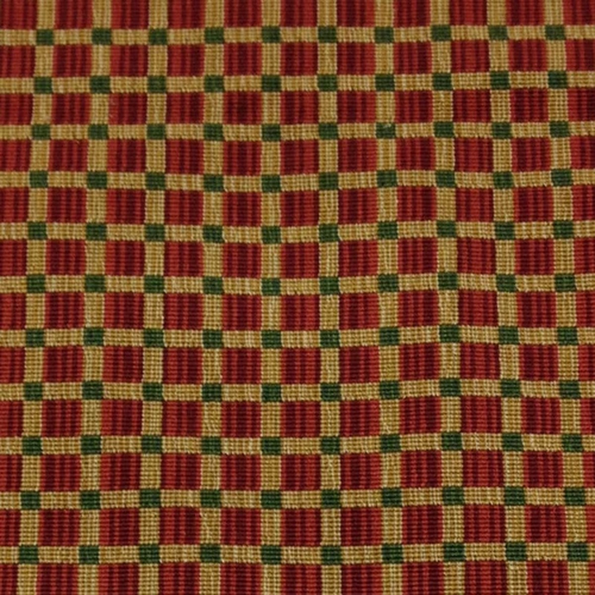 BRUNSCHWIG & FILS MERIDIAN GROSPOINT RUBY GEOMETRIC VELVET FABRIC 1.5 YARDS 51"W