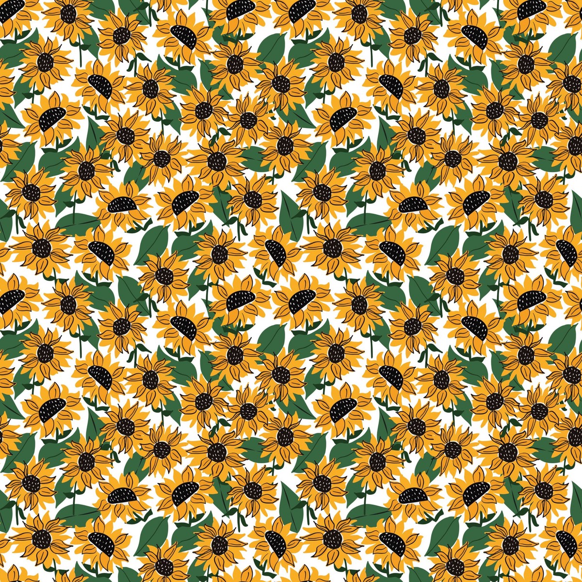 Sunflower Picnic Pattern 11 Quilting Cotton Fabric