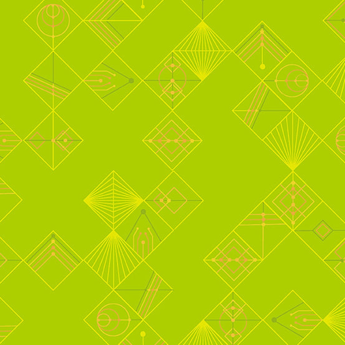 Century Prints Deco Glo II by Giucy Giuce - Tiles in Lime