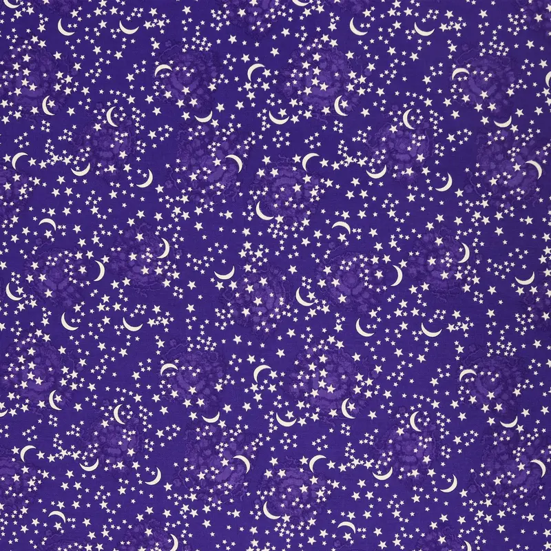 Happy Hauntings Fabric Collection - Starry Sky Purple