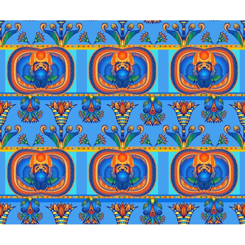 Egyptian Hieroglyphs Pattern 5 Quilting Cotton Fabric