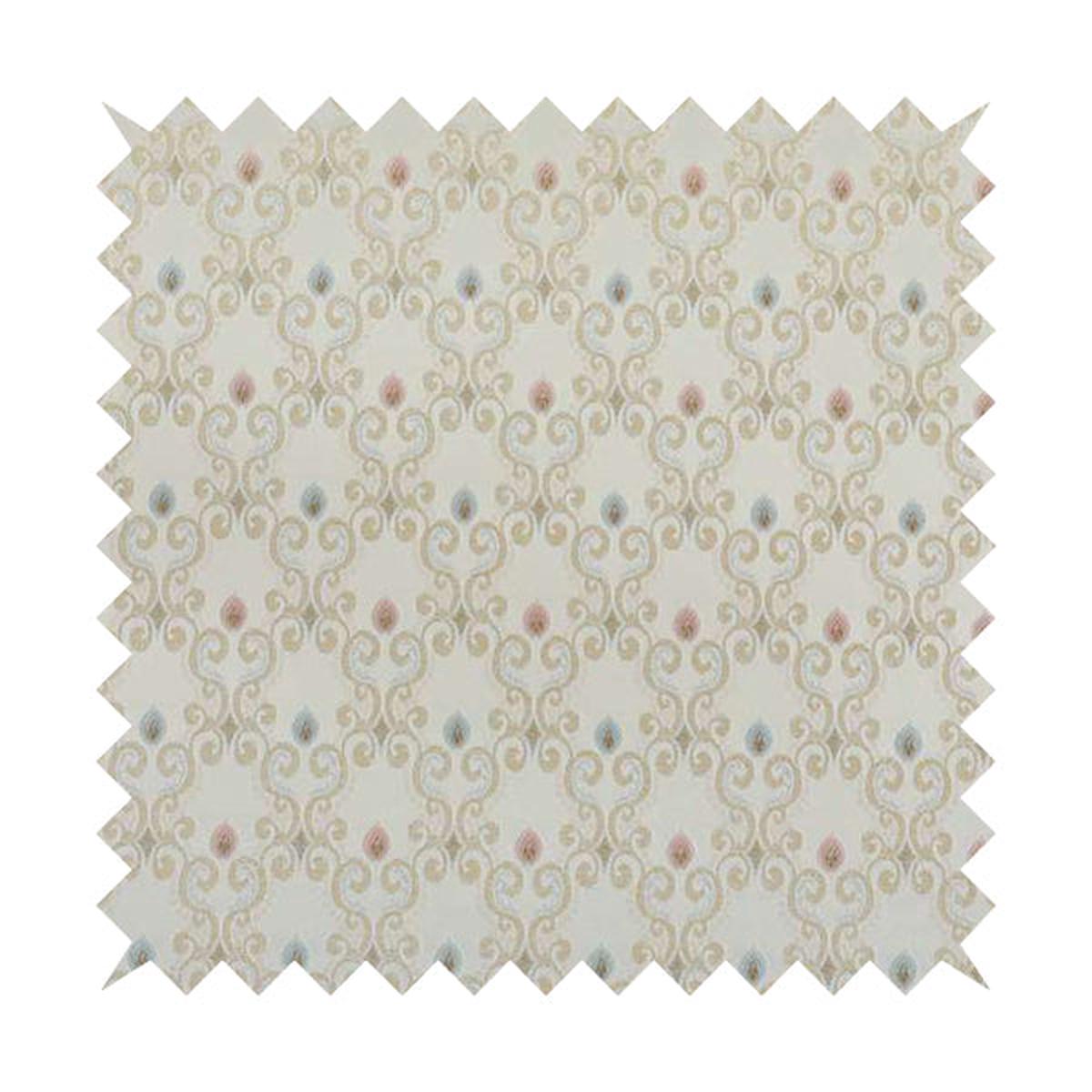 Saliha Regency Medallion Pattern Fabric Pearl Collection Fabrics CTR-28