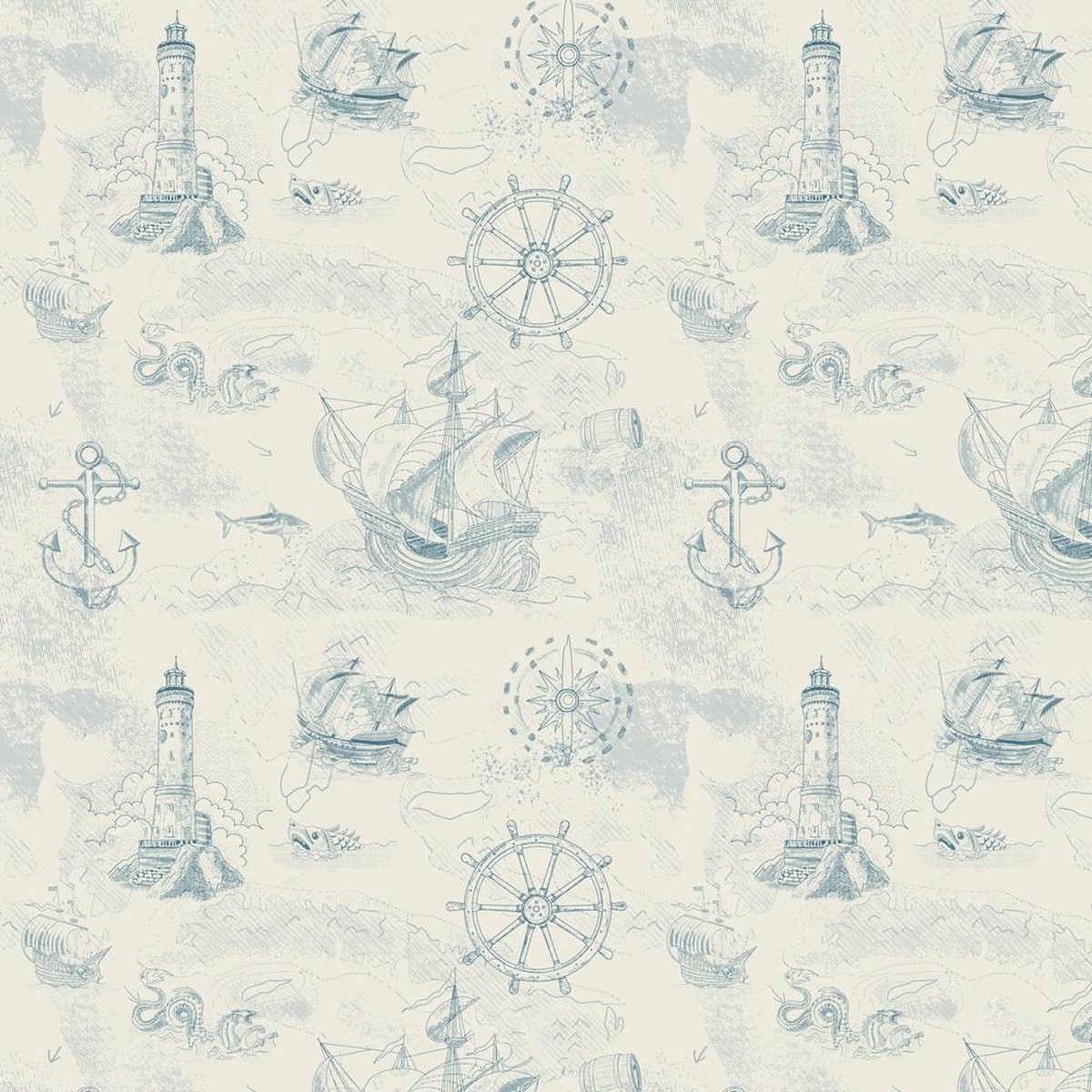 Vintage Sea Navigation Fabric