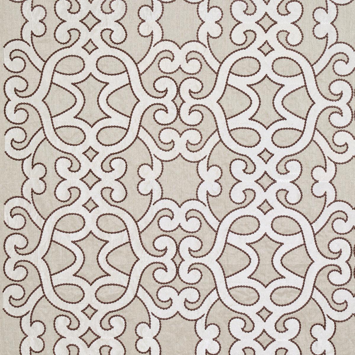 Amboise Linen Embroidery Greige Fabric