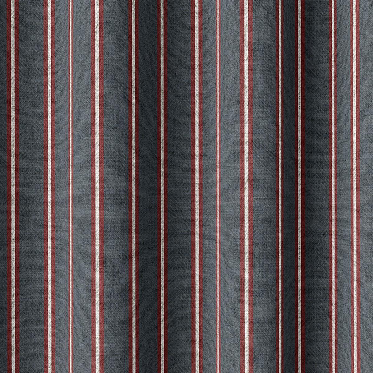 'Heat Wave' Fabric by the Yard (Slate Grey/ Red)