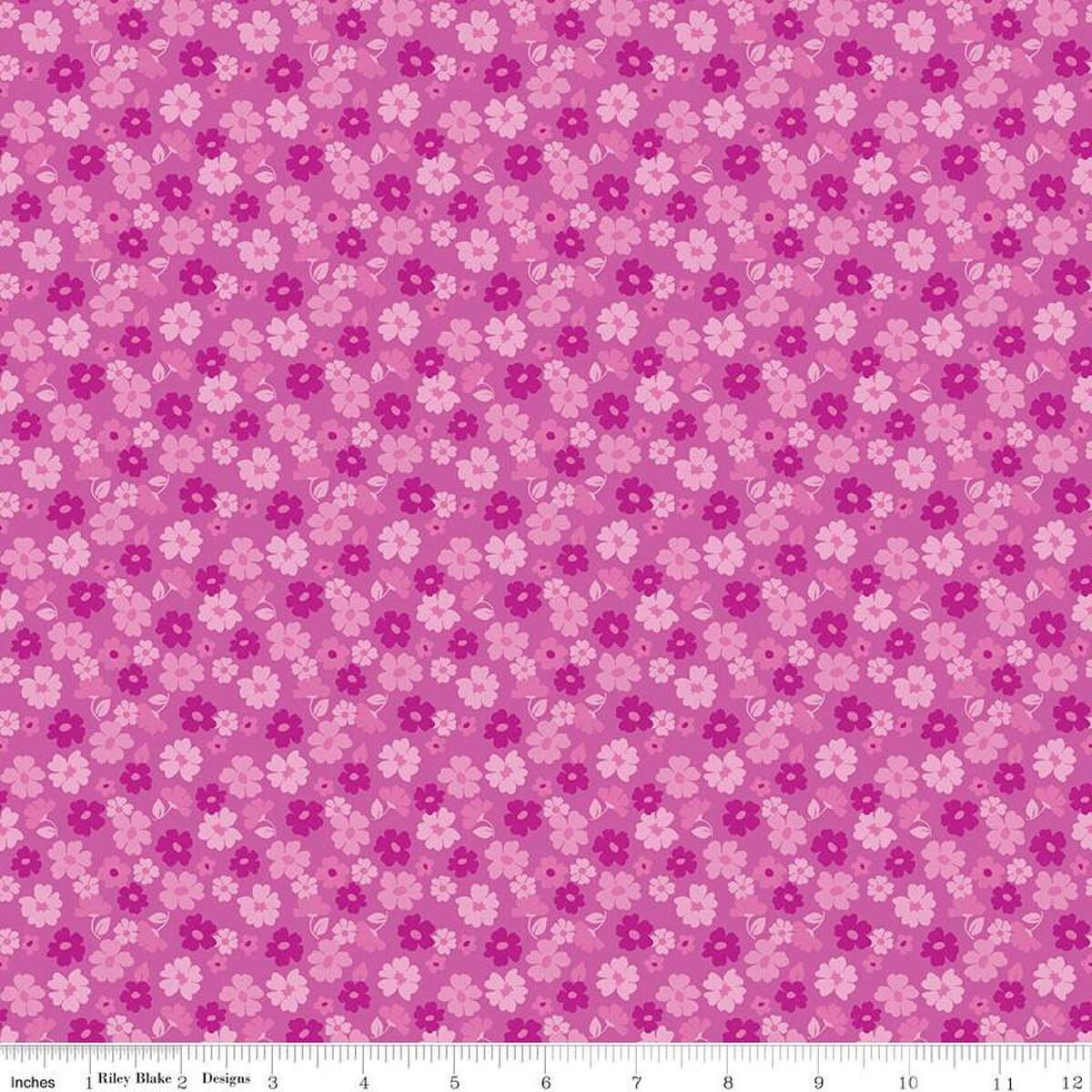 Zinnias - Tossed Flowers Purple | C16695-PURPLE