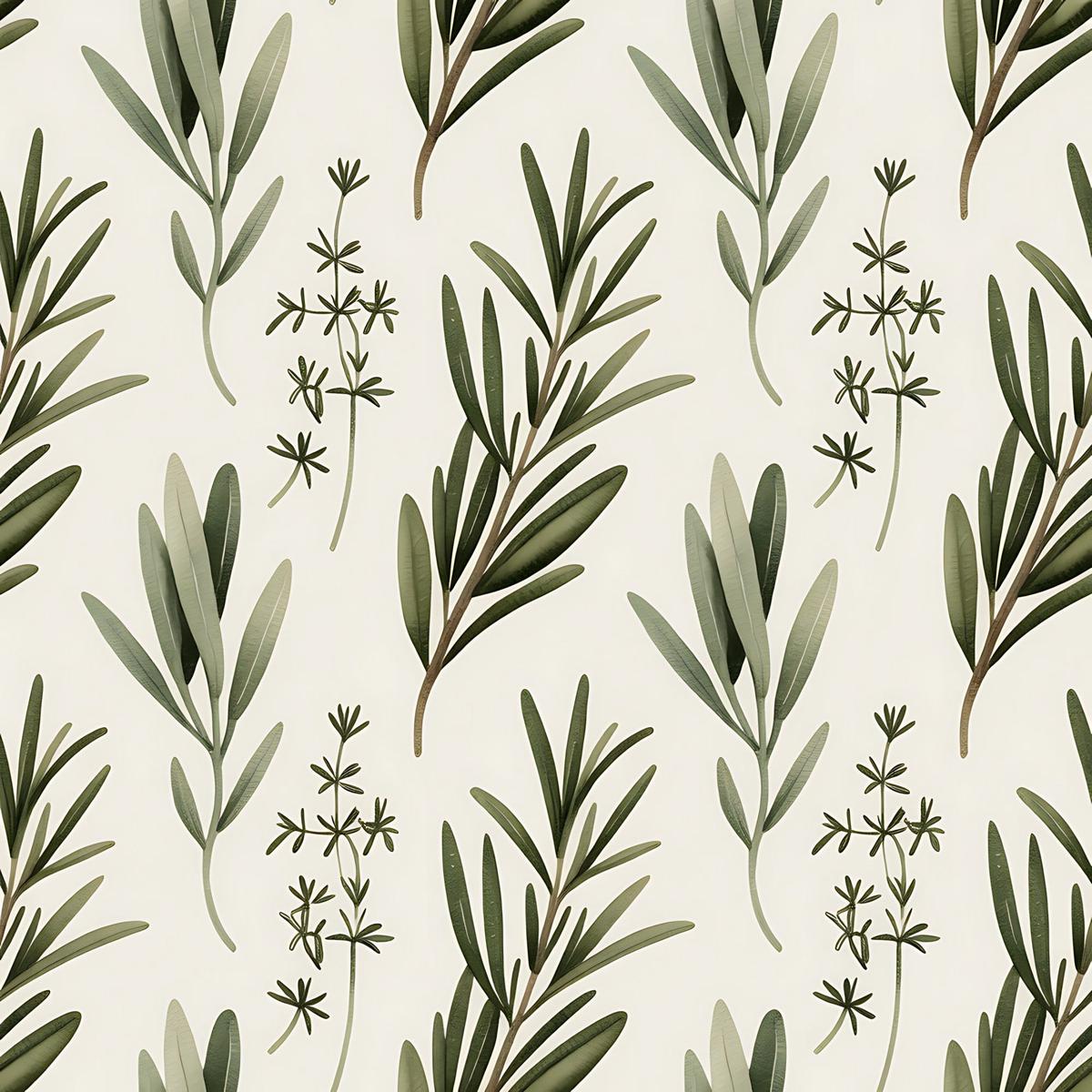 Farmhouse Kitchen Herbs Pattern 2 Quilting Cotton Fabric