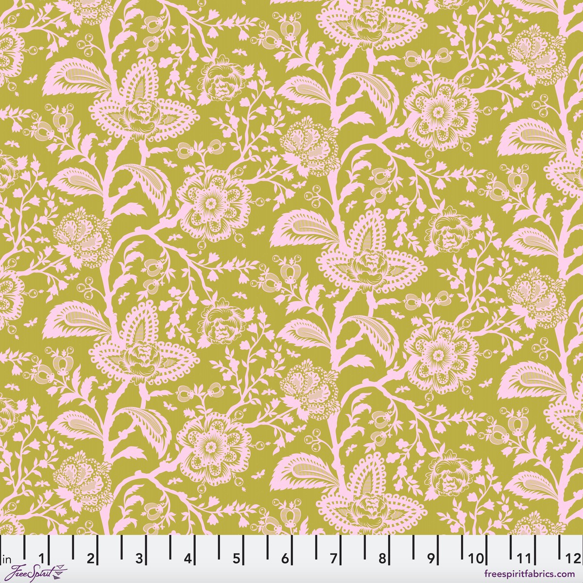 French Lace in Hazelnut Tula Pink Parisville (Deja Vu) for FreeSpirit - (14 yard)