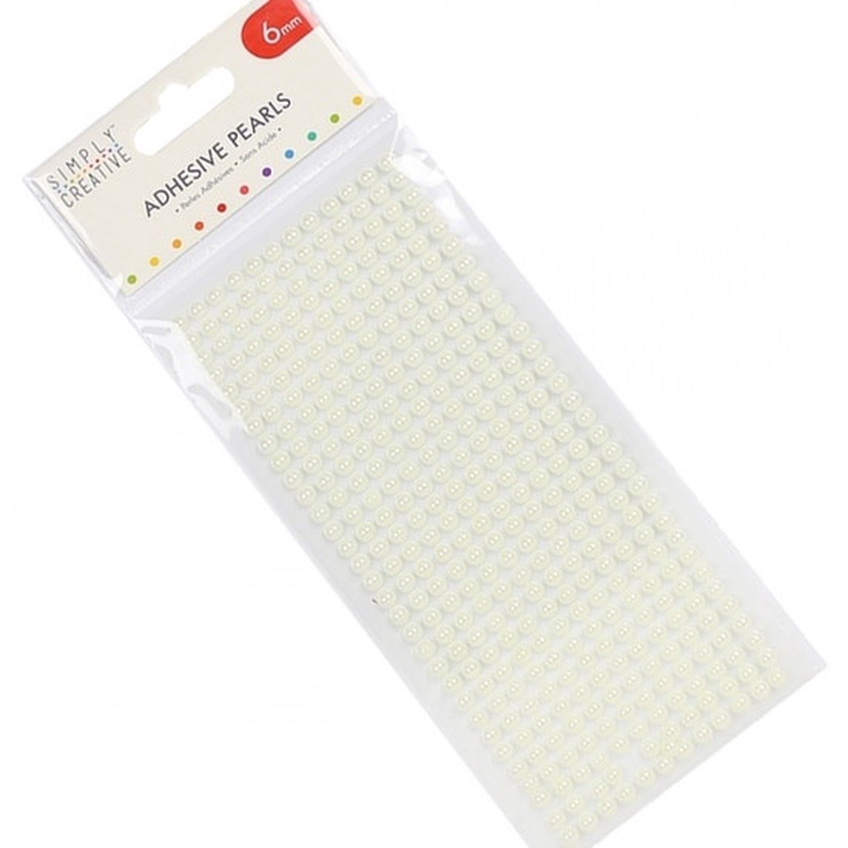 6mm Adhesive Pearls (372pcs) - Ivory