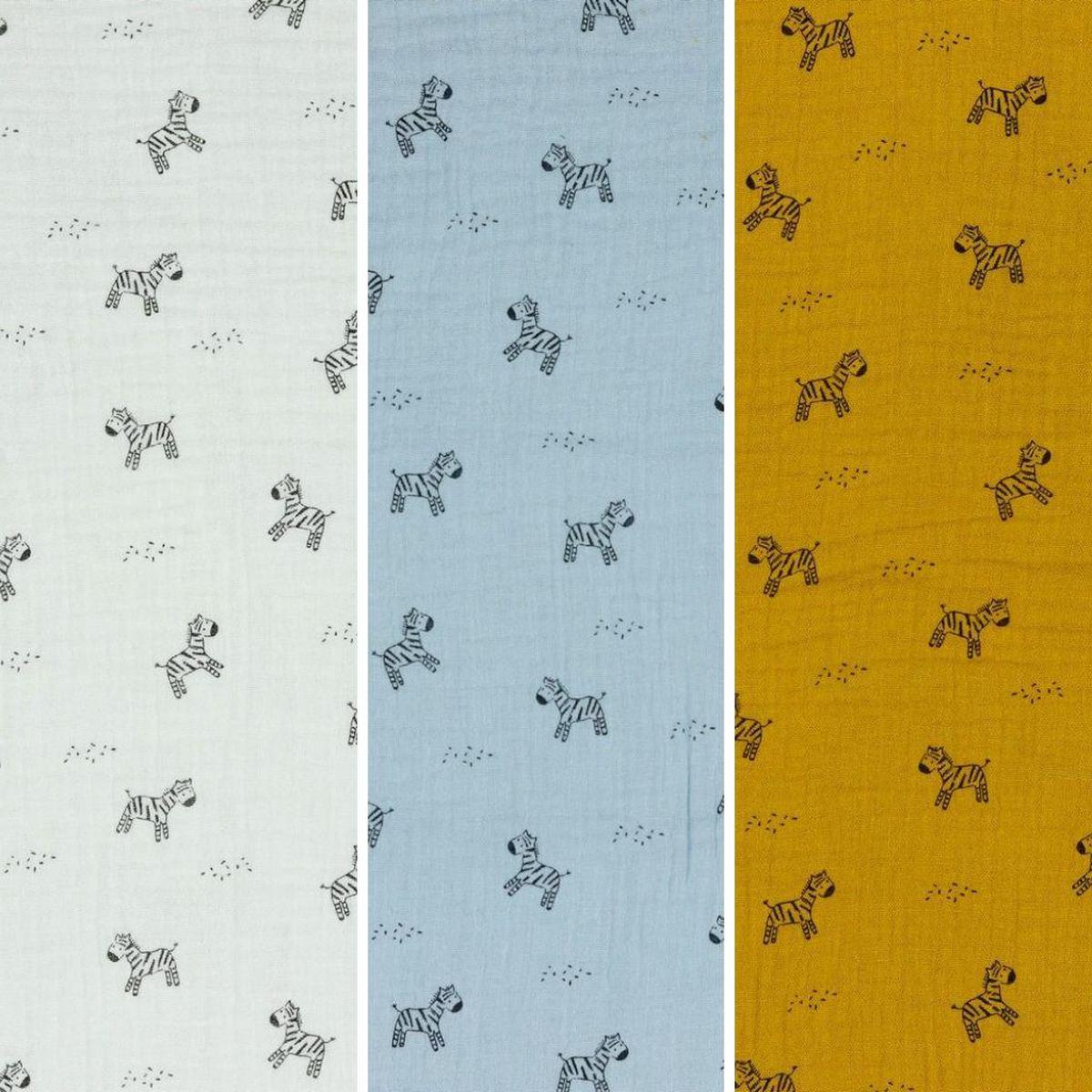Zebra Organic Double Gauze Fabric