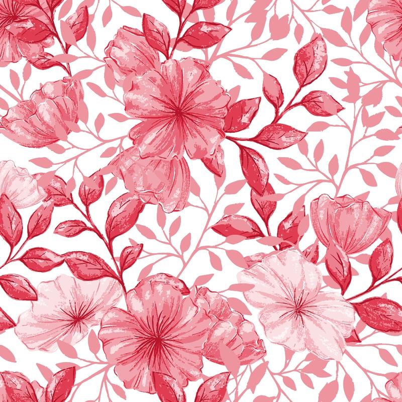 Country Flowers Pattern 27 Quilting Cotton Fabric