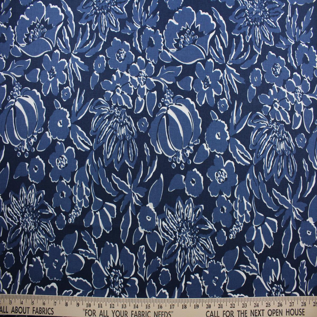 Robert Allen Thea Damask in Indigo