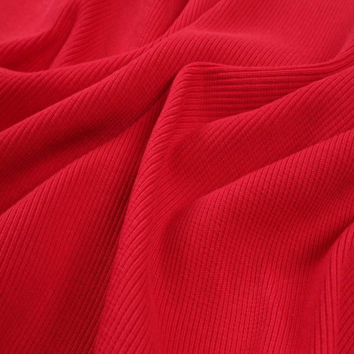 swatch-Organic Cotton Stretch Rib 2x2 - Red