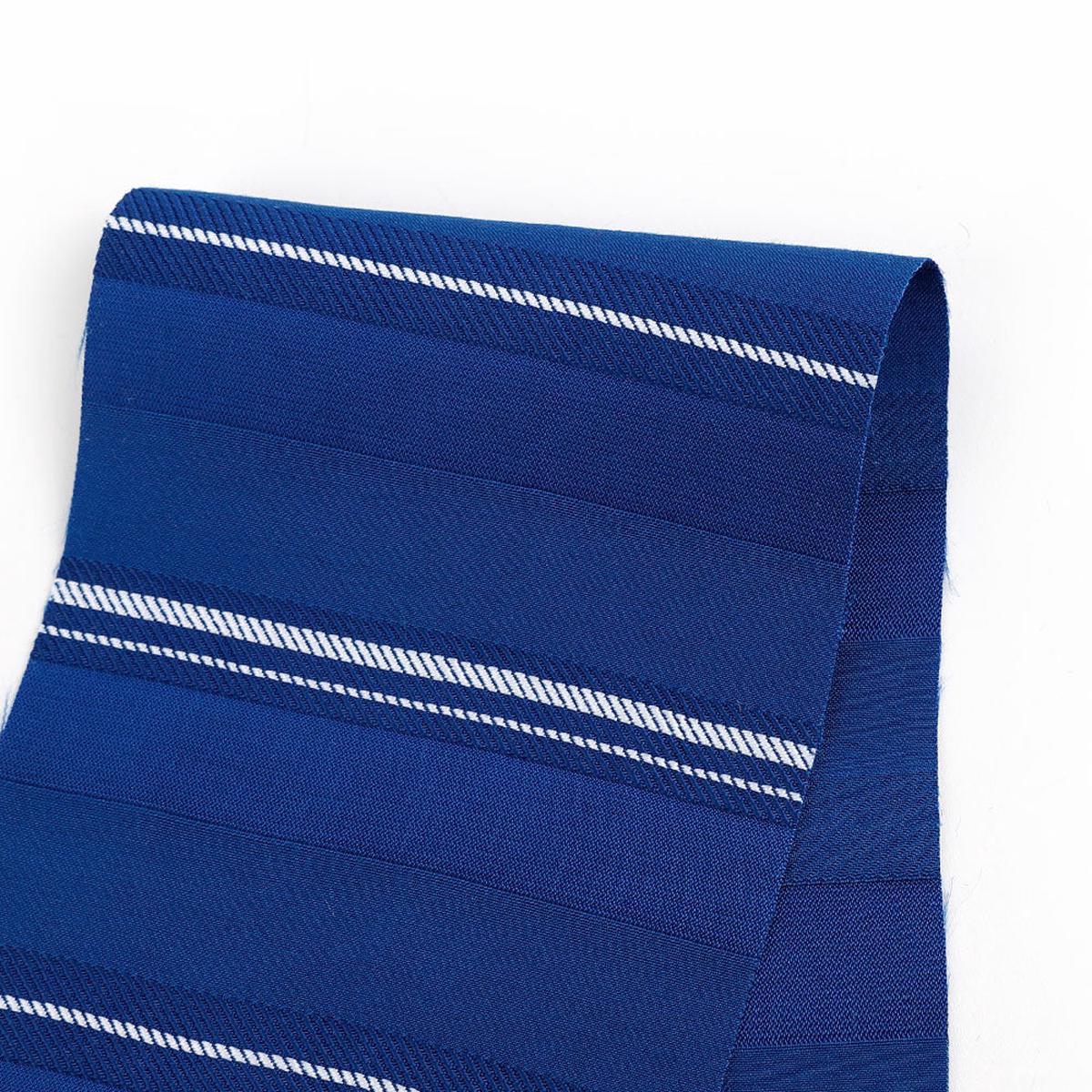 Twill Weft Stripe Viscose/Poly - Sapphire