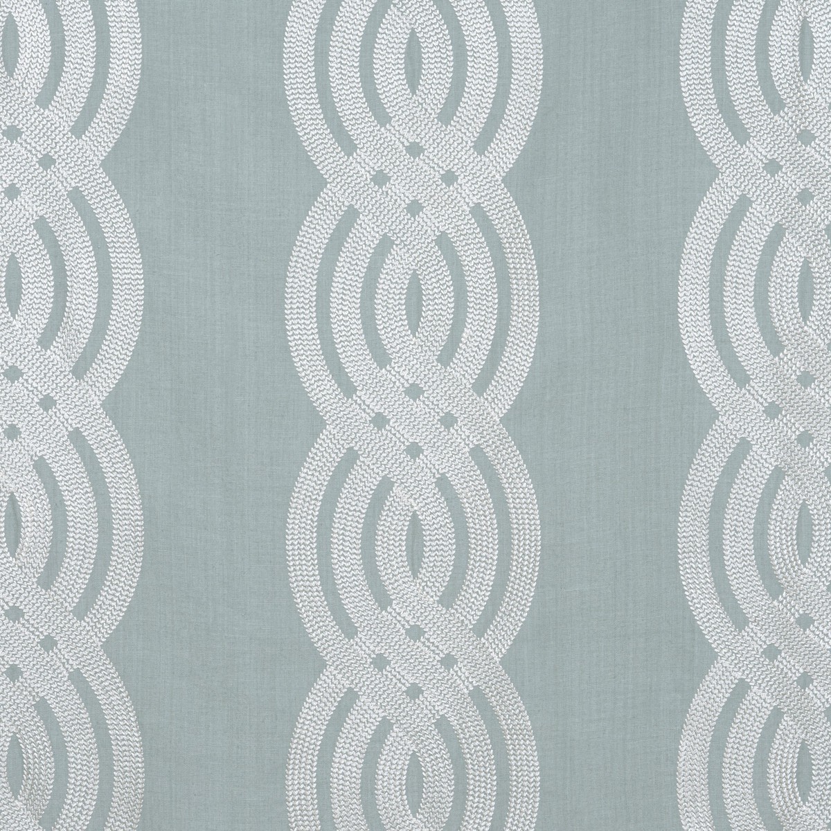 Braid Embroidery Robins Egg Fabric