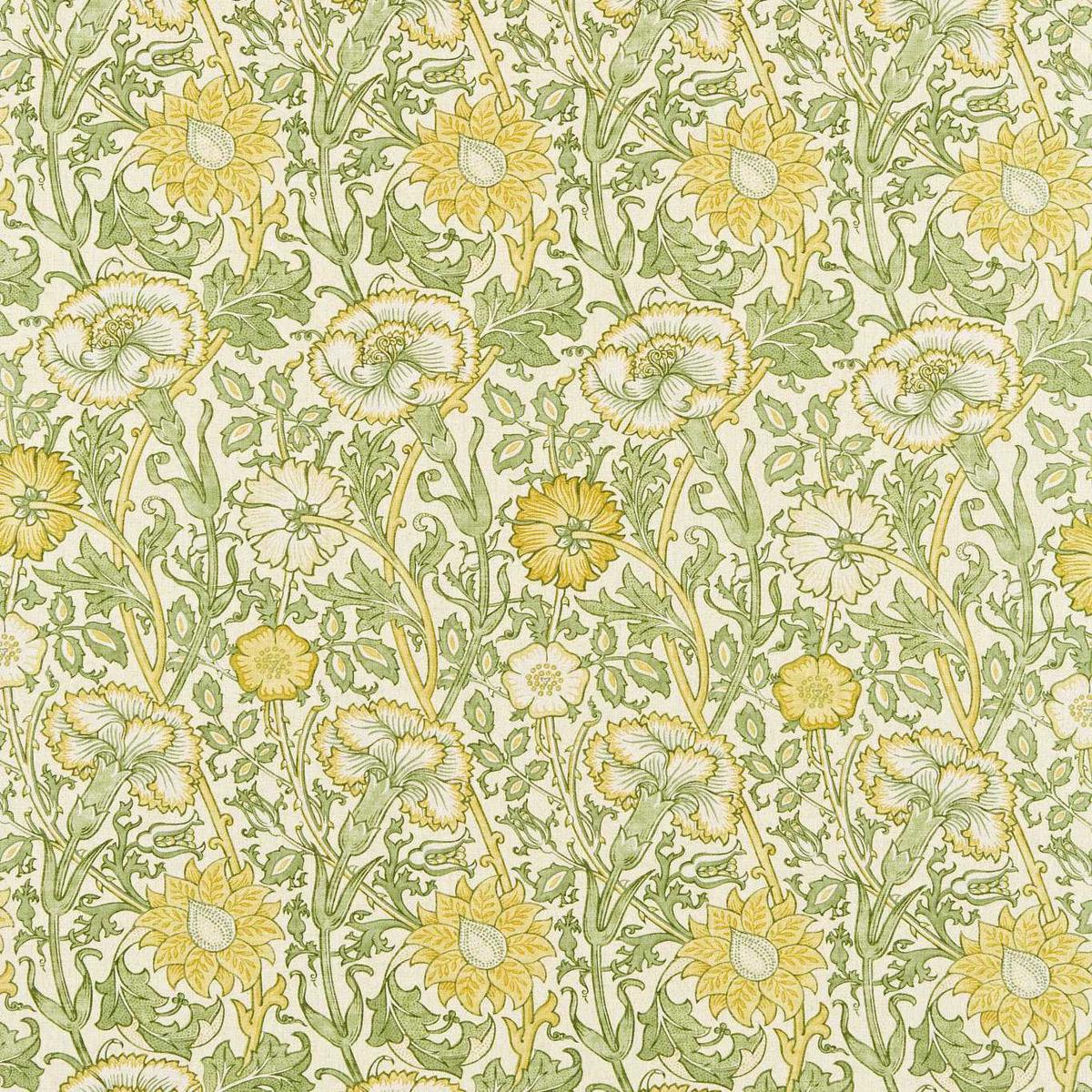 MORRIS & CO Pink & Rose Fabric Contemporary, Floral Cowslip,Fennel - DARP222530