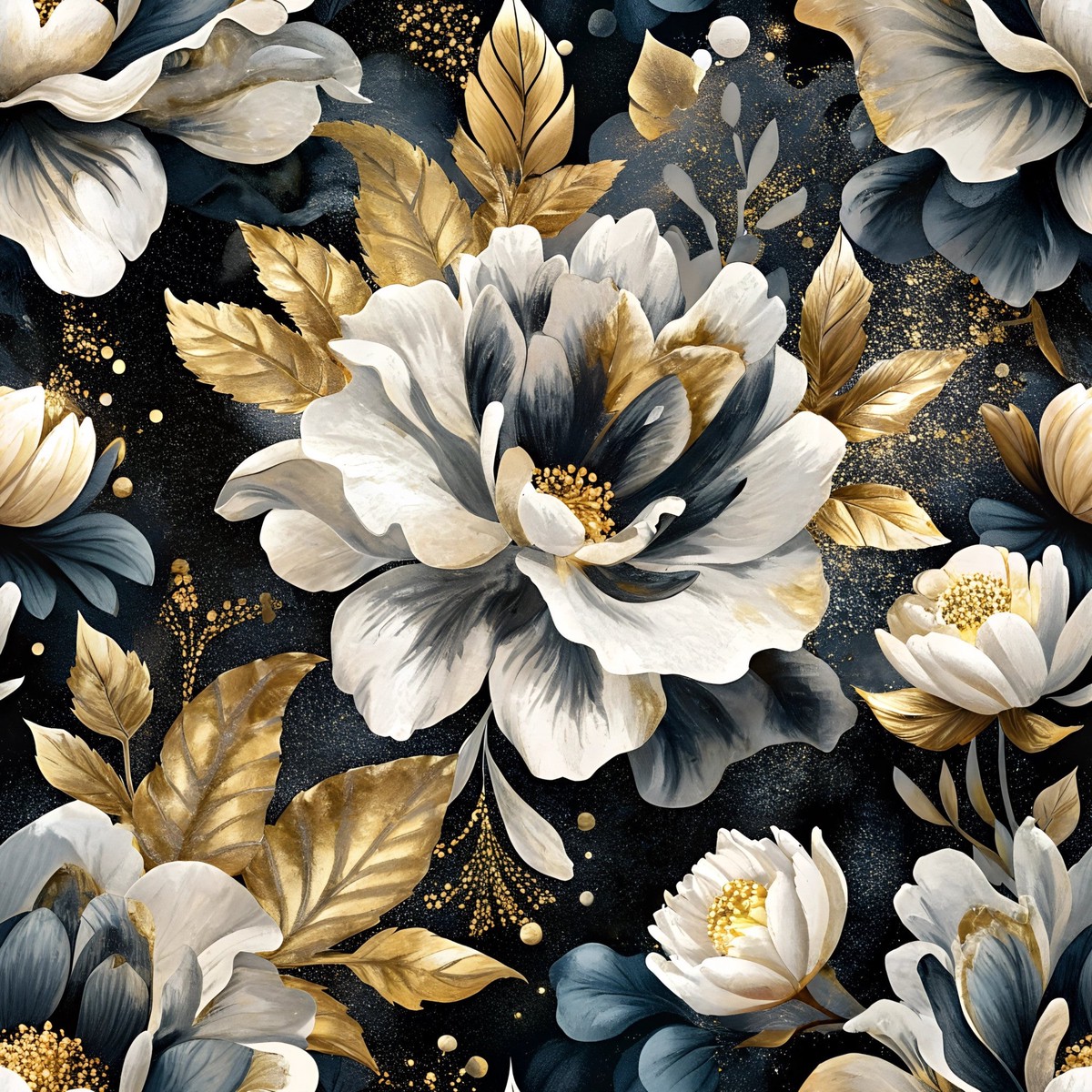 Lavish Chic Florals Pattern 2 Quilting Cotton Fabric