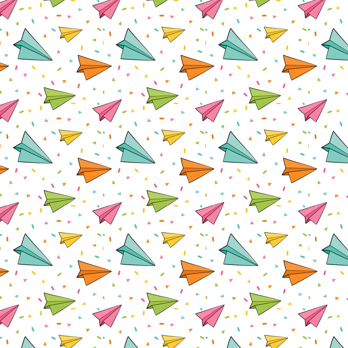 Paper Planes Fabric - Multi