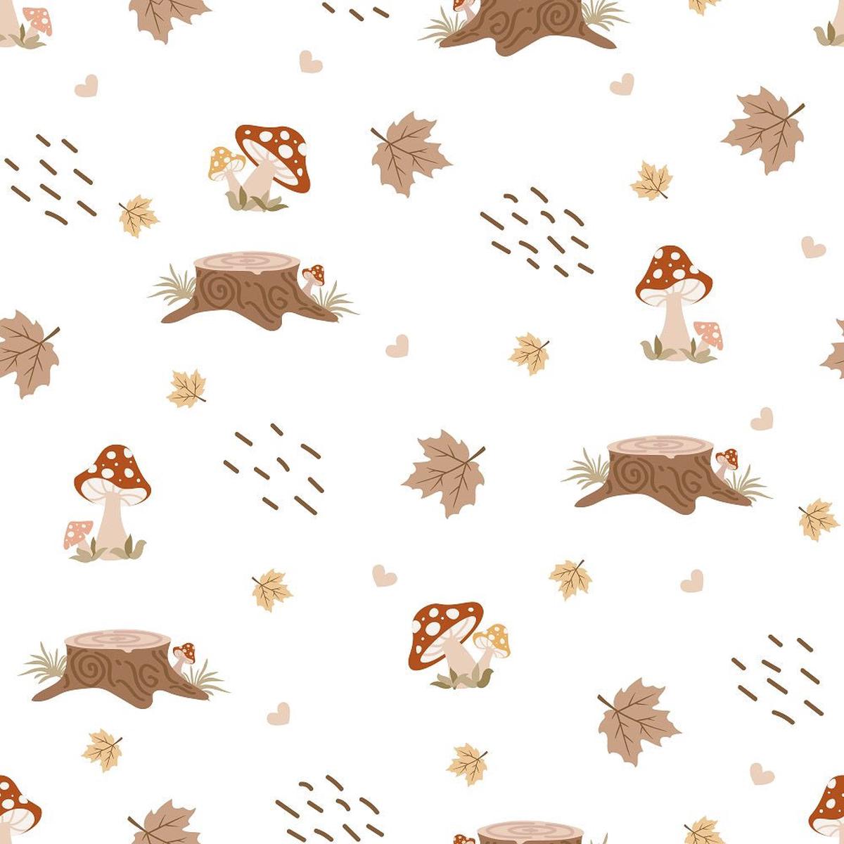 Autumn Woodland Animals Pattern 3 Fabric