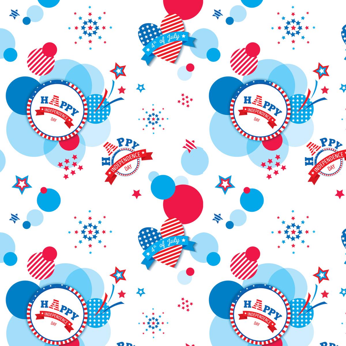 Happy Independence Day Fabric - Multi