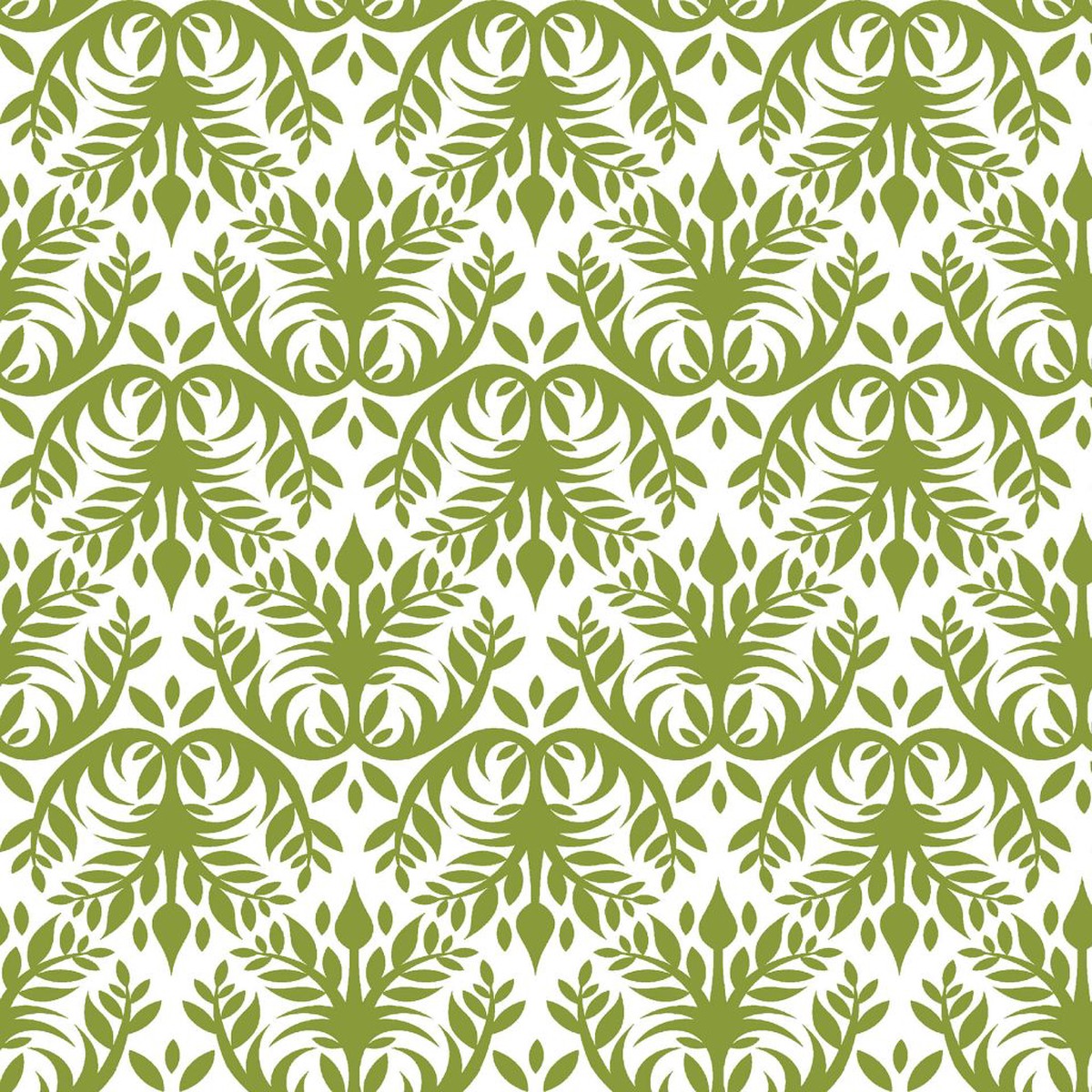 Double Dutch Damask - Basil - RM Coco - Fabric by the Yard