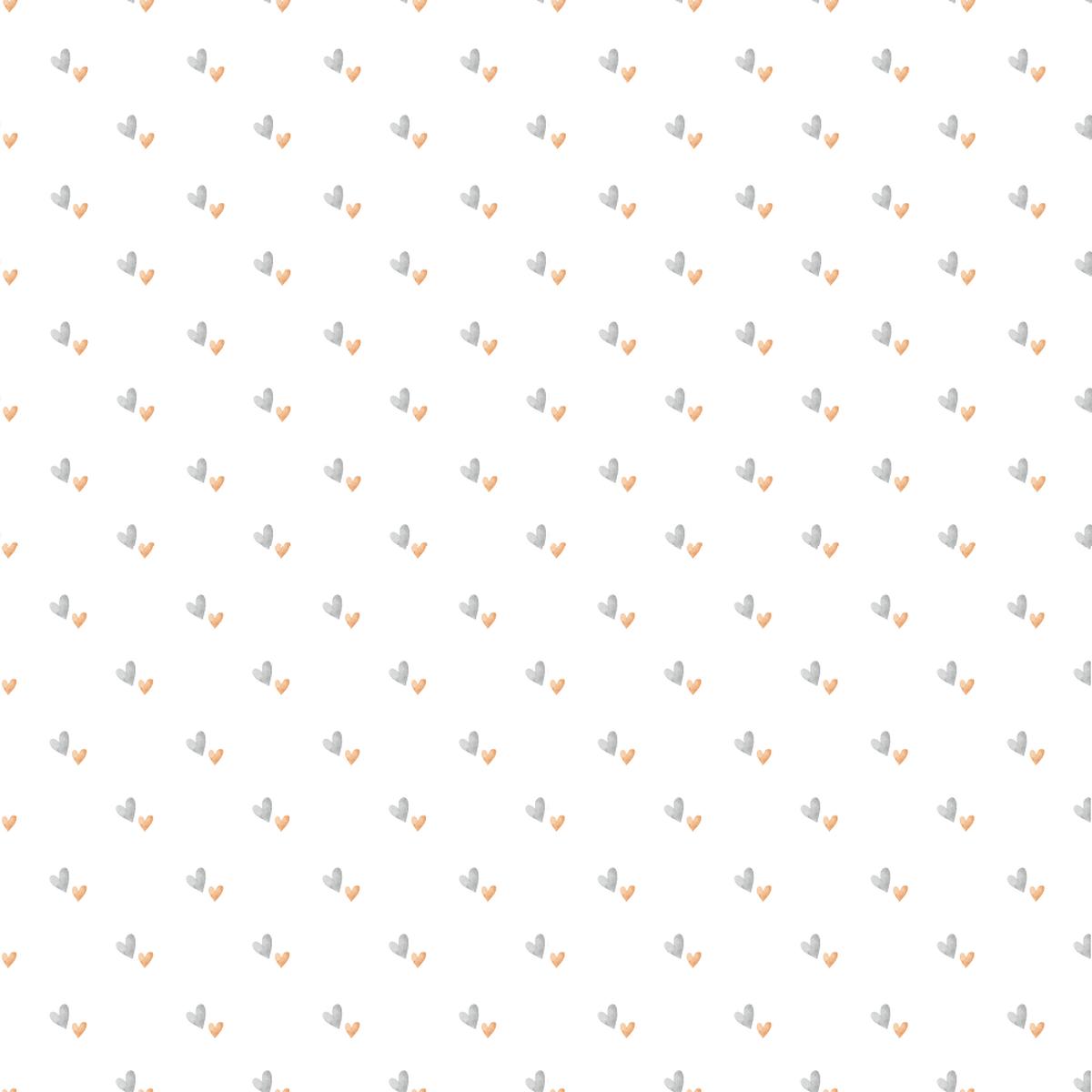 Offset Heart Fabric - White