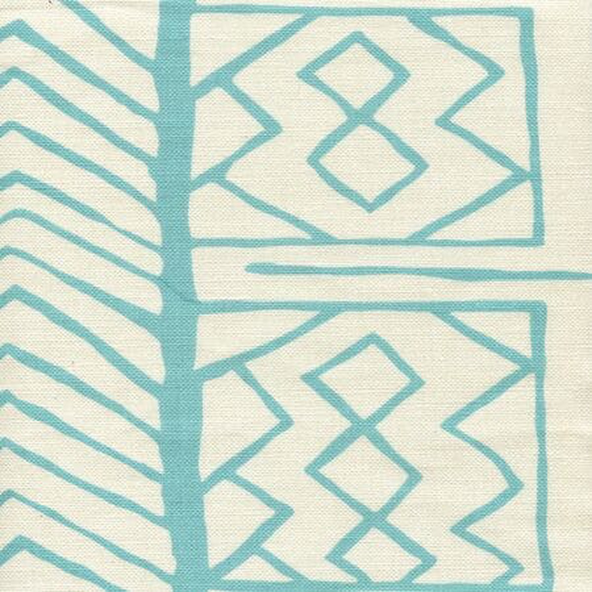 AC811-04 ARUBA II Turquoise on Tint Quadrille Fabric