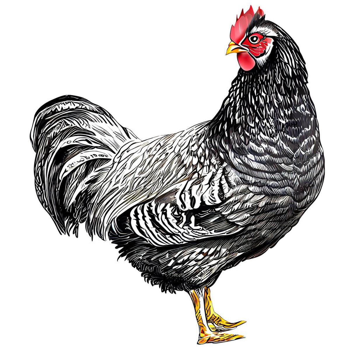 Beautiful Hens 2 Fabric Panel