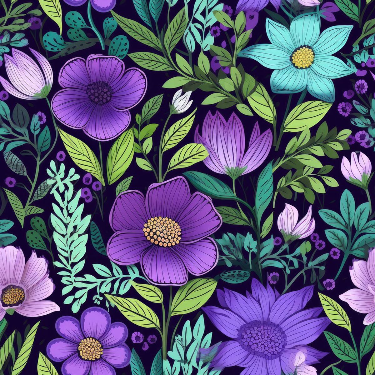 Seeing Purple Pattern 8 Fabric