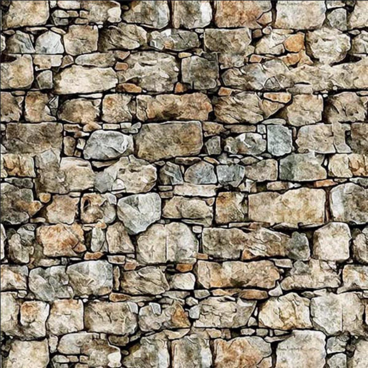 Earthly Delights Pavers 31336 Stone K - by QT Fabrics - Stone Rock Wall Outdoors - Quilting Cotton Fabric