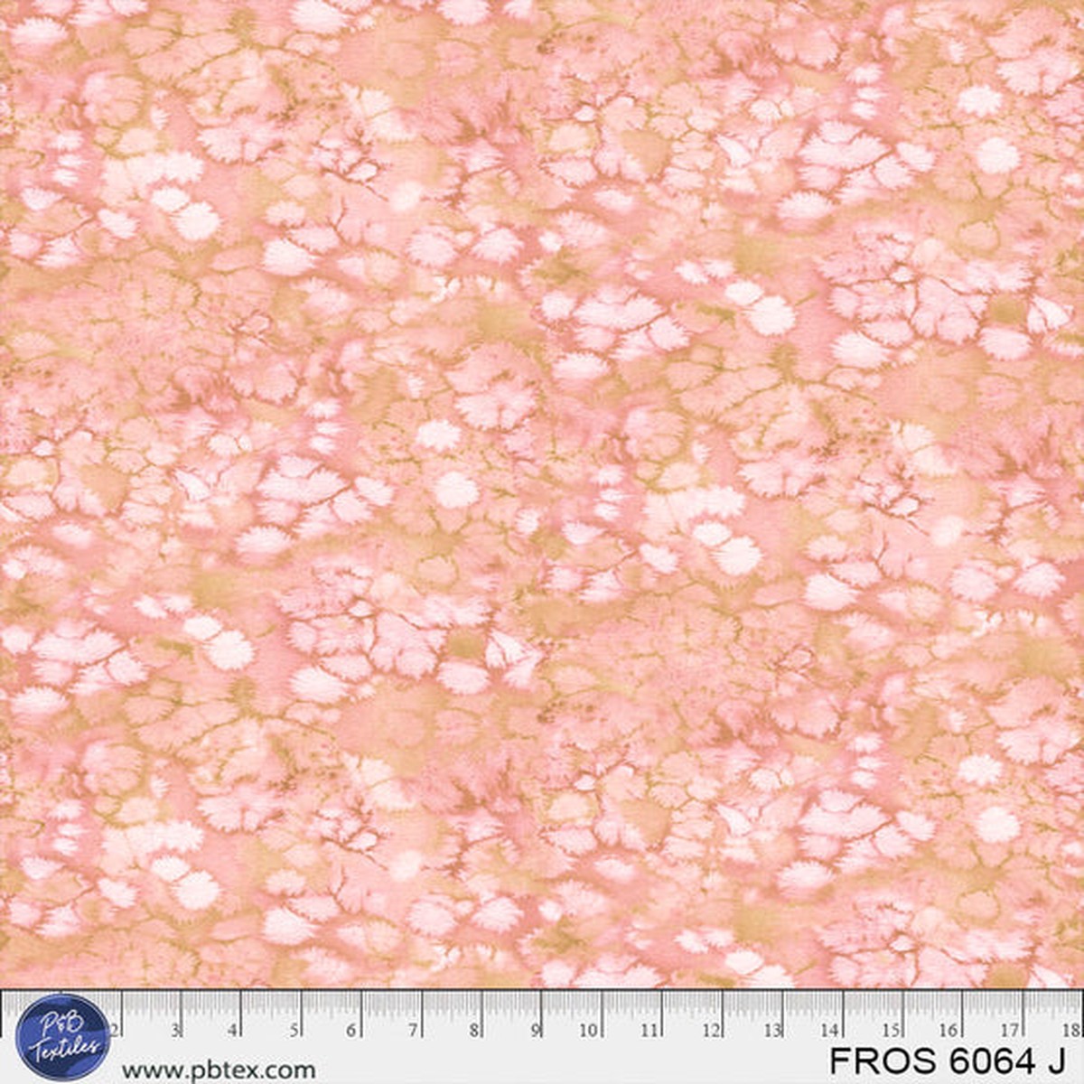 Peach / Coral Frost FROS-6064-J Cotton 44/45 Fabric Per Yard