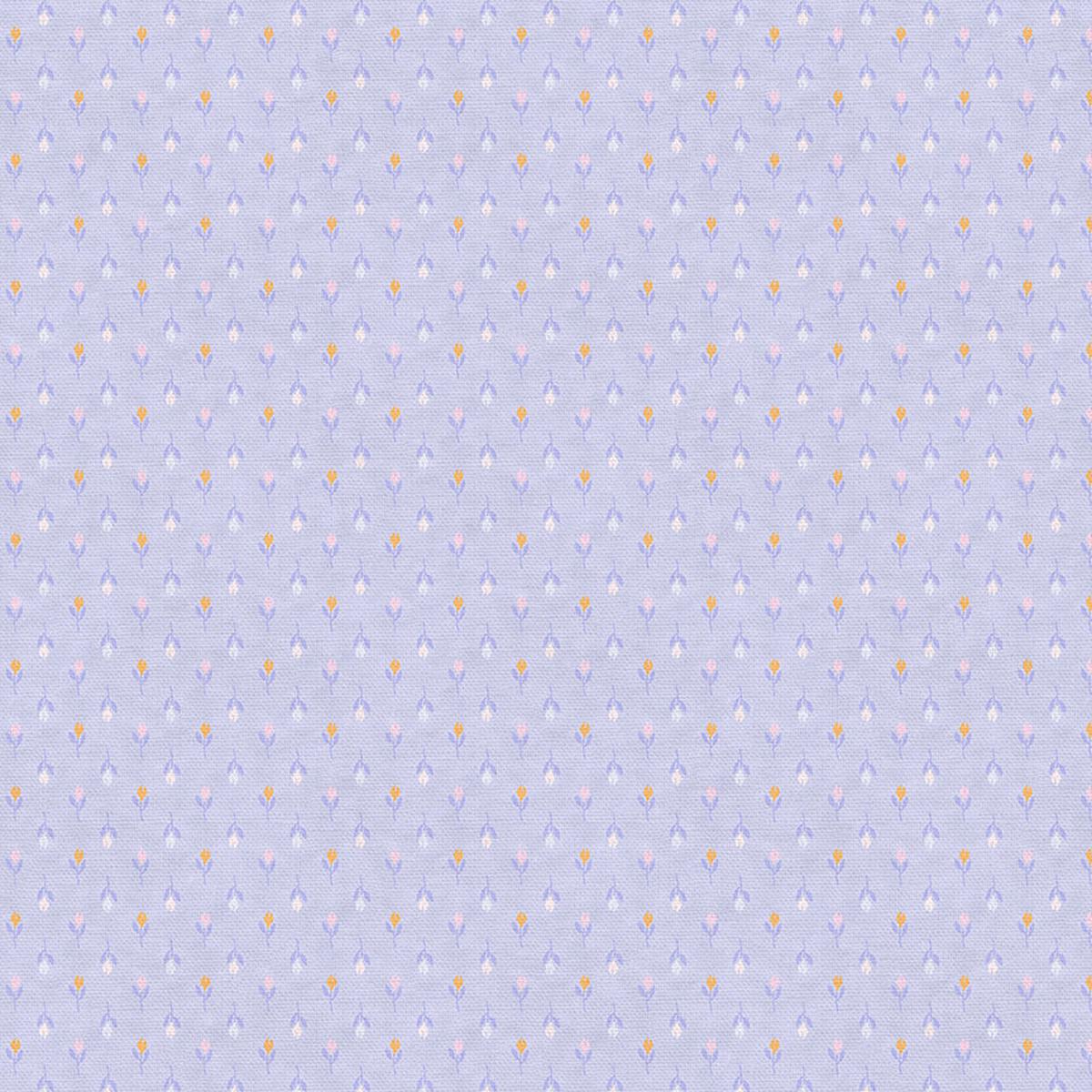 Stitched Tulips - Purple - Sateen - 60"