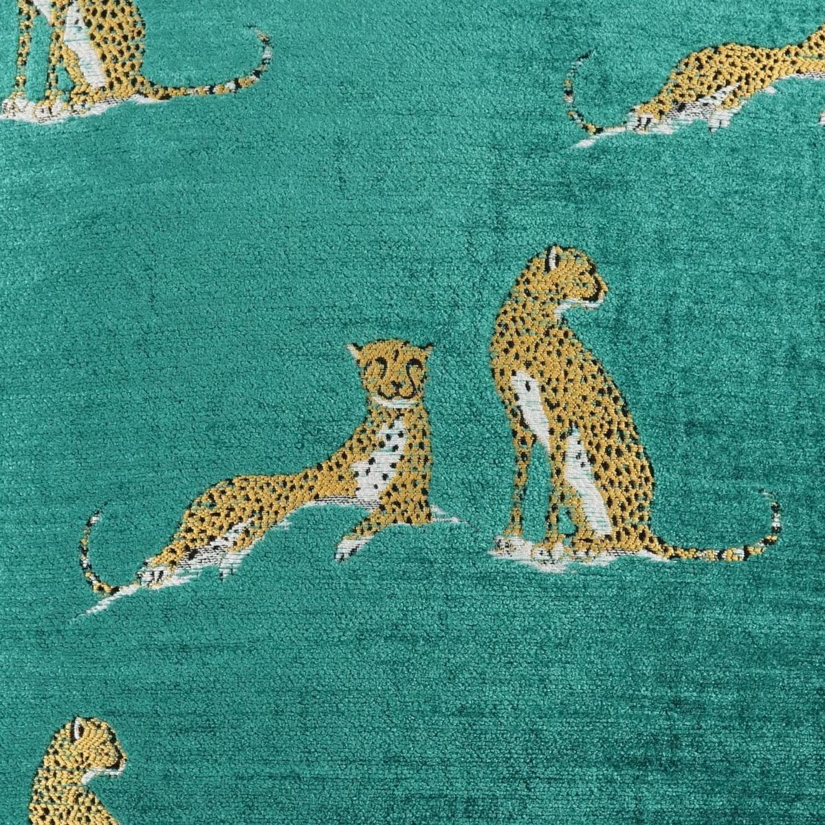 D.V. KAP HOME 4142-A-YARD Little Iris Fabric - Aquamarine Animal, Novelty, Transitional Turquoise,Teal - Little Iris