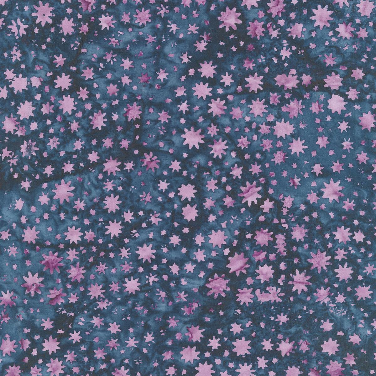 Shadow Blooms Batiks - Mini Floral Blue Storm Yardage