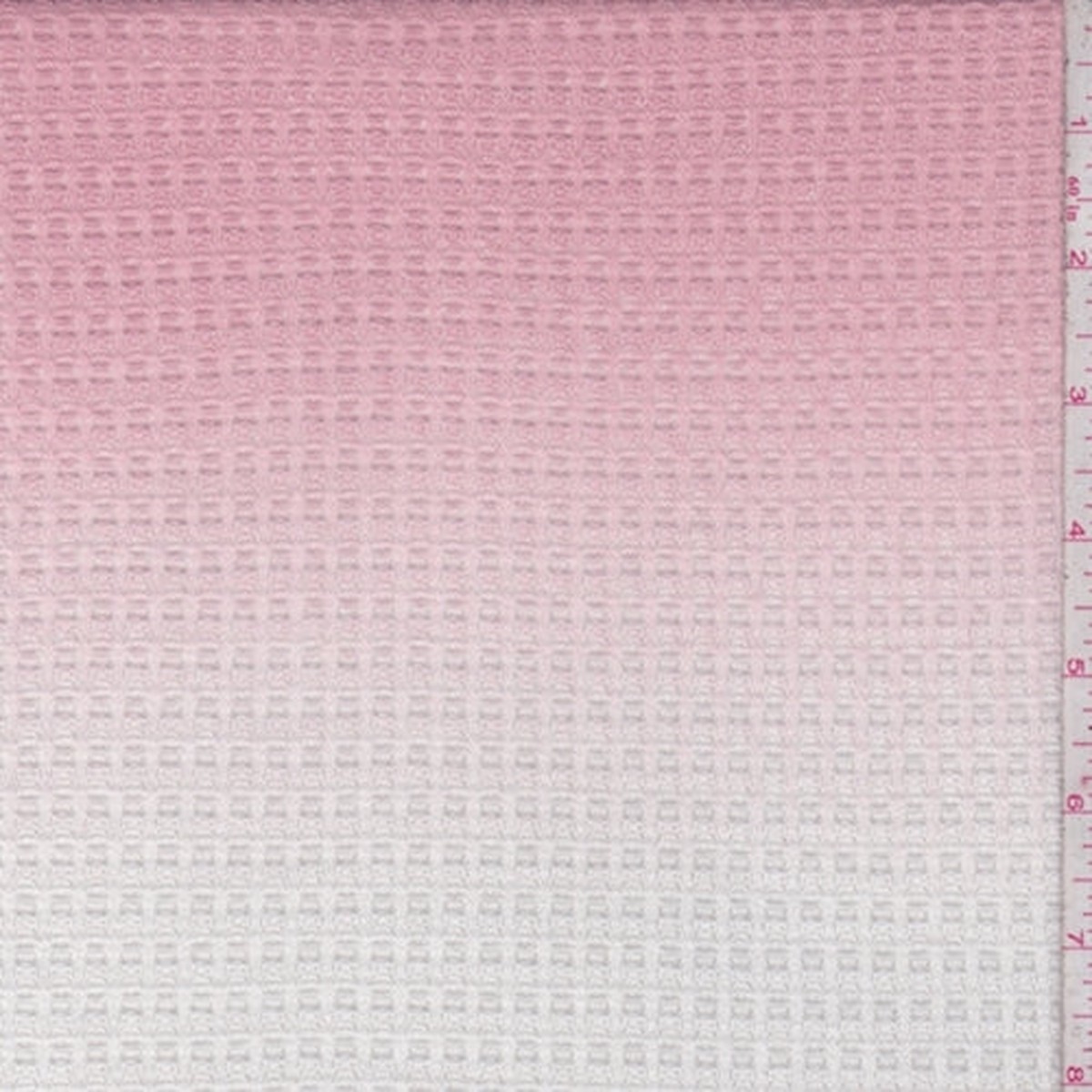 5 YD PC-Pink/White Ombre Bubble Thermal Knit Fabric