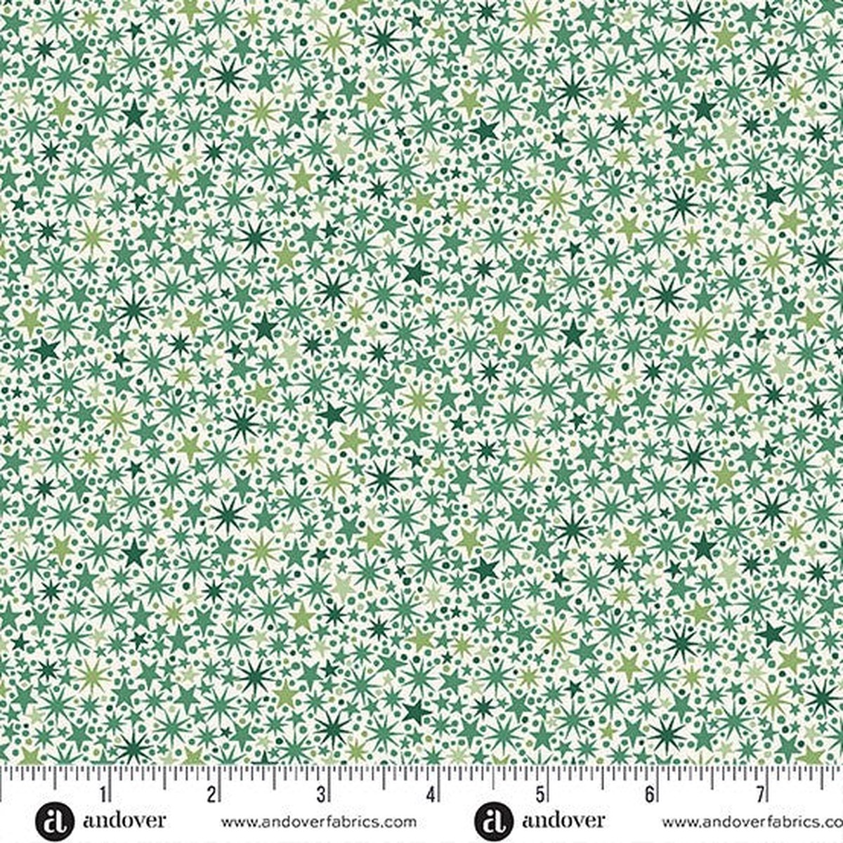 Andover - Makower UK - Nutcracker - Twinkle Cream and Green 225-QG