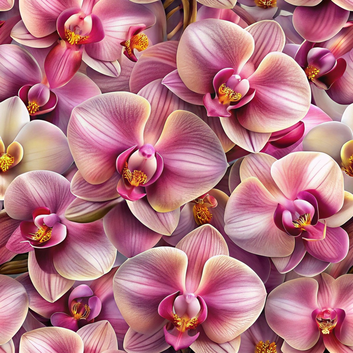 Realistic Flowers Pattern 31 Quilting Cotton Fabric