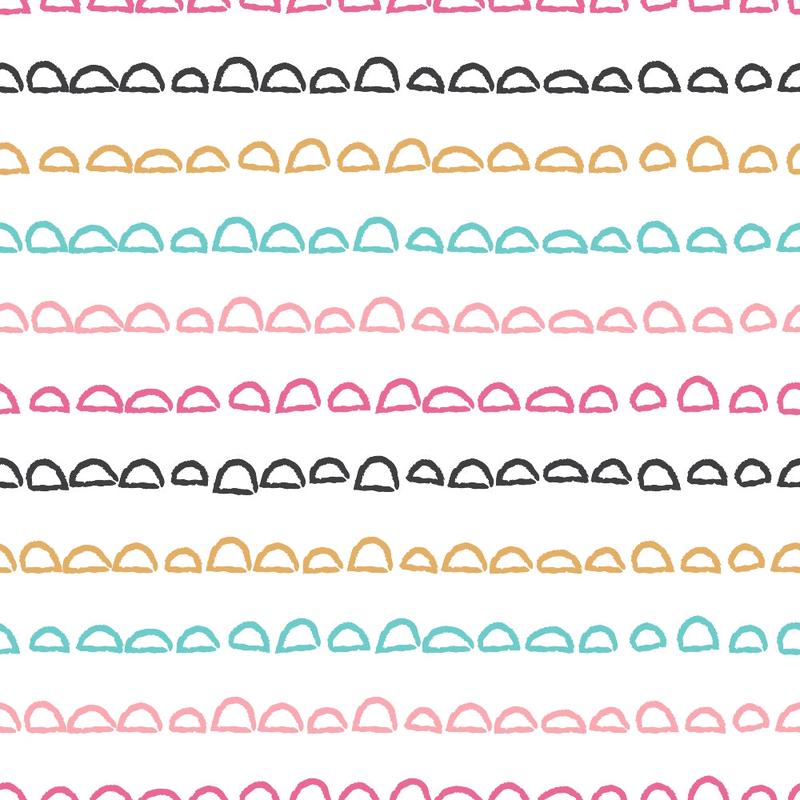 Cute Abstract Doodles Pattern 7 Quilting Cotton Fabric
