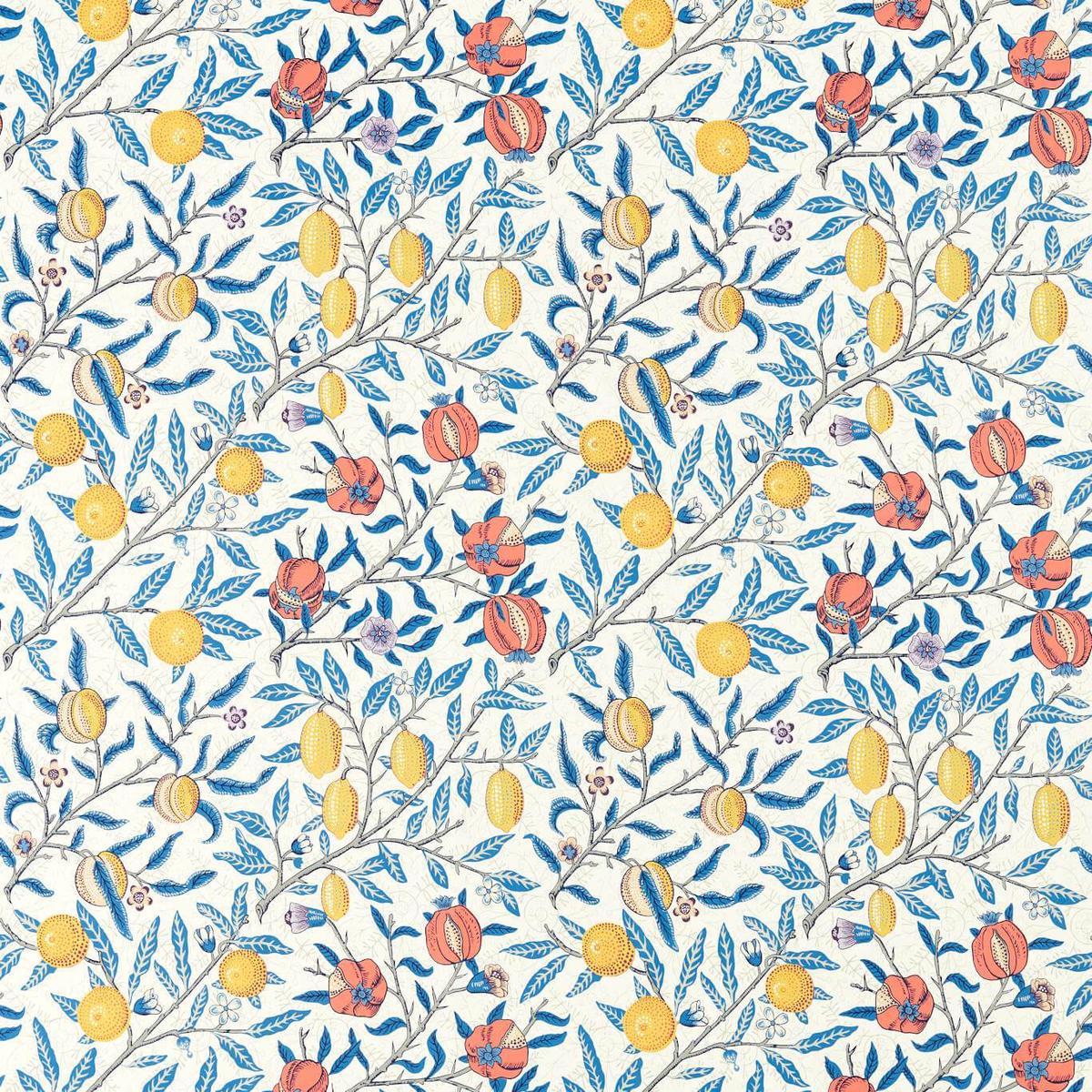 MORRIS & CO Fruits Fabric Leaves , Trees Paradise Blue - AARC520007