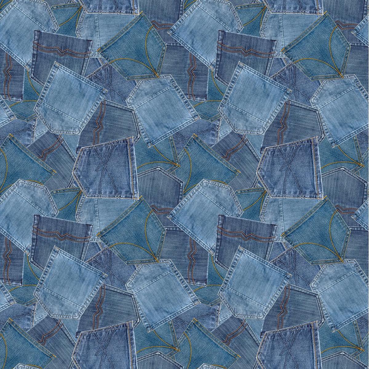Packed Realistic Jean Pockets Fabric