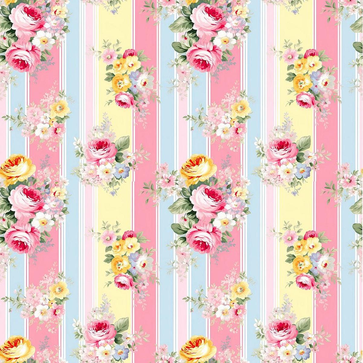 Shabby Pastel Rainbow Pattern 10 Fabric