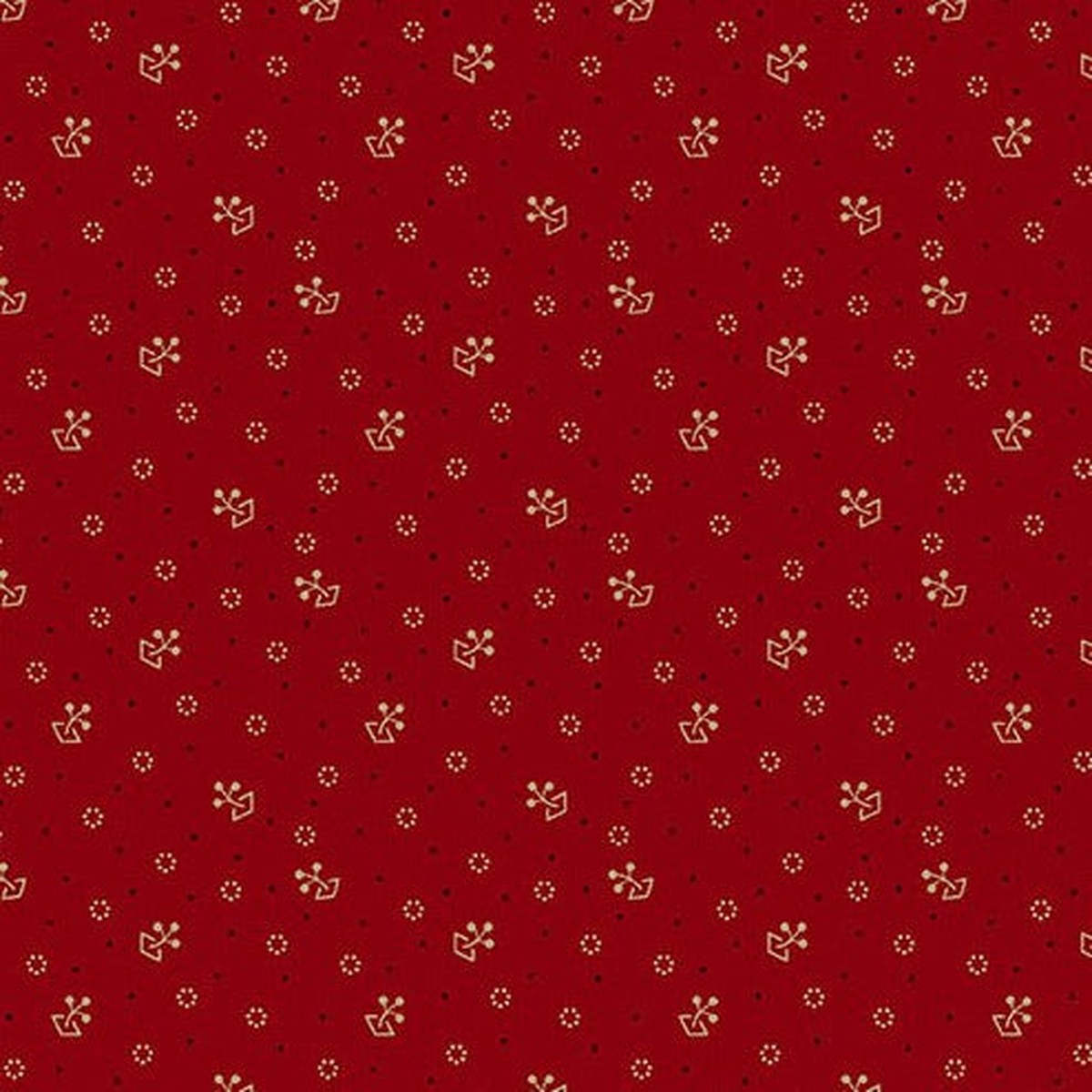 andover - A-5609-R Red Tossed Sprigs - Bridgeport by Jo Morton